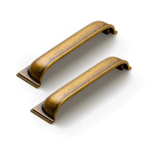 Antique Brass Cup Pulls Zinc Alloy Cabinet Hardware For Kitchen And Furniture 5 Inch Center To Center Spacing Model 9632GT 128