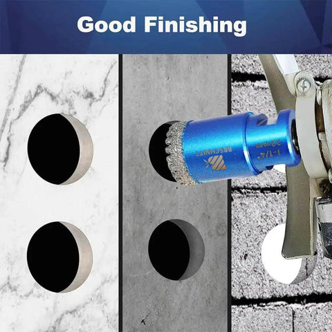 1-1/2 Inch Vacuum Brazed Diamond Core Hole Saw Drill Bit For Dry Drilling Through Porcelain Tile Ceramic Marble Granite And Concrete 38mm Core