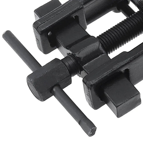 Close-up view of Adjustable Two Jaw Bearing Gear Puller Remover 2 Inch Carbon Steel showing carbon steel construction and screw mechanism