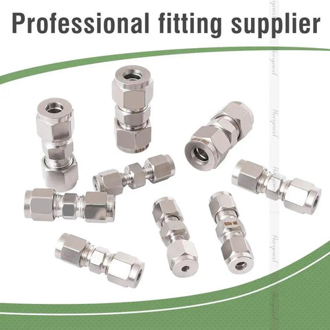 Stainless Steel 304 Compression Fitting From Horiznext For One Quarter Inch Outer Diameter Tubing Connecting Stainless Steel Copper