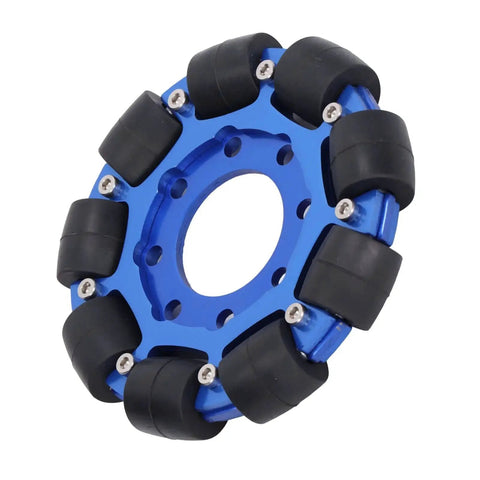 Omni Wheel 4 Inch Aluminum Hub Omnidirectional Wheel For Robotics DIY Projects Built To Last With Durable Silicone Tread