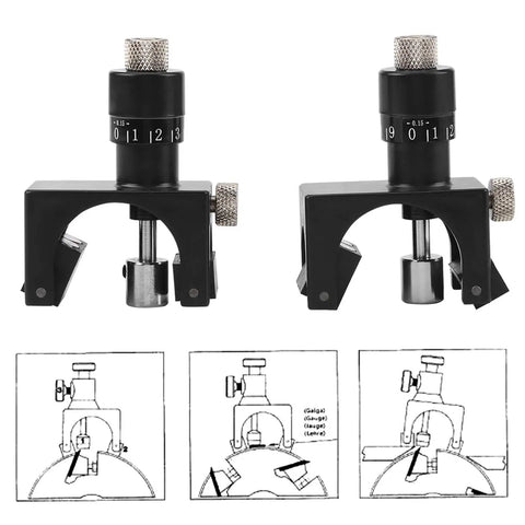 Magnetic Blade Setting Jigs 2-Piece Gauge Knife Setter For Woodworking, Adjustable 22 Mm Height, 75 To 125 Mm Cutter Diameter