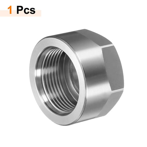 ER20 A M25 Collet Nut Bright Silver Dynamic Balance Holes 40Cr Alloy Steel CNC Lathe Milling Tool Holder Front View