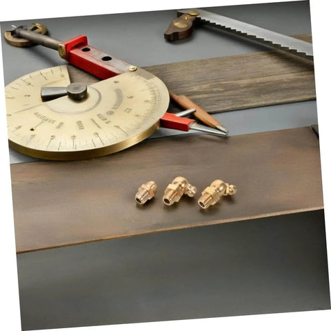 Heavy Duty 9pcs Grease Fitting Kit With Copper Nipples For Automotive And Excavator Maintenance, shown with tools