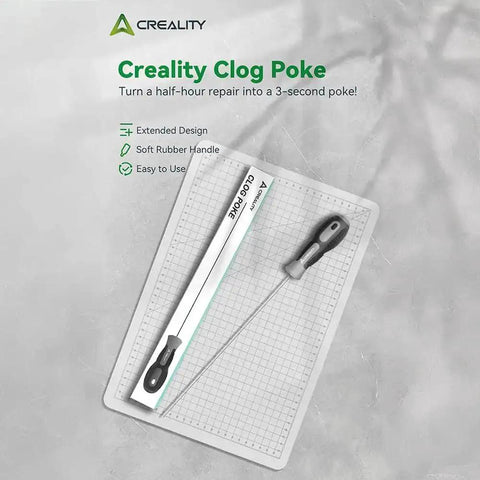 Clog Poke 3D Printer Nozzle Cleaning Kit for 1.75mm Filament Nozzles with 1.5mm Arrow Tip Needle on cutting mat