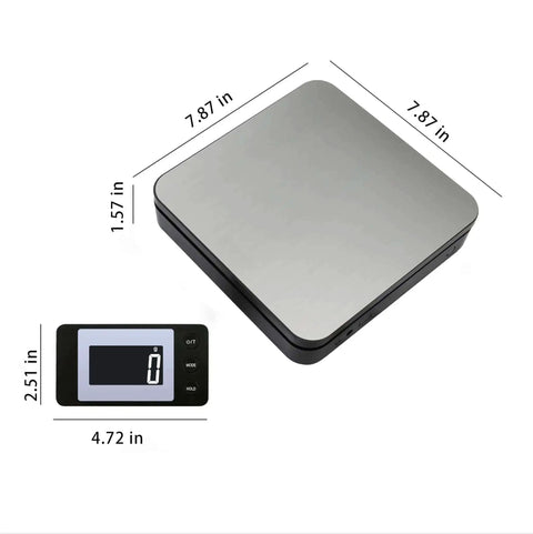110 Lb Digital Postage Scale With LCD Display And Hold Tare Function, Wireless LCD Range Up To 5 Meters, lightweight design shown