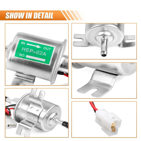 12 Volt Inline Fuel Pump For Gas And Diesel Engines, The Go-To Low-Pressure Transfer Pump, detailed view with connector