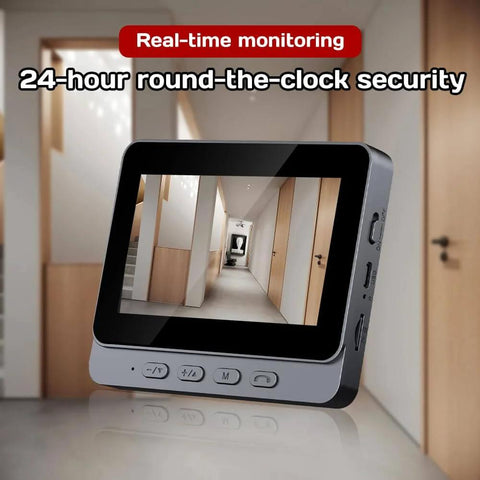 No WiFi Video Doorbell With Monitor showing hallway, 4.3 Inch IPS Screen, Wireless Doorbell Camera, Two Way Audio, Night Vision