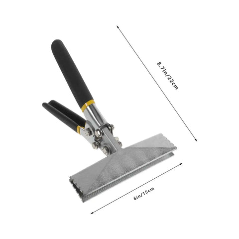Manual Metal Bender Tool for Sheet Metal Folding and Flattening with Duckbill Pliers and Non Slip Chrome Vanadium Handle, 22x15cm size