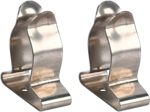 Go To Stainless Steel Boat Hook Spring Clamp Holder Bracket Clip Kit For Marine Use 4 Pack 9823S ID Five Eighths To One Inch Polished Stainless Clamps