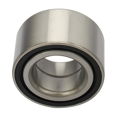 Front Wheel Hub Bearing FW89 Pair For Honda Civic 2006-2020 And Acura ILX 2013-2014 Front Left And Right Replacement, Drop-In OE-Style Hub Assembly For A Smooth Ride, Quiet Operation, Long-Lasting Durability. Close-up view of metal wheel hub bearing.