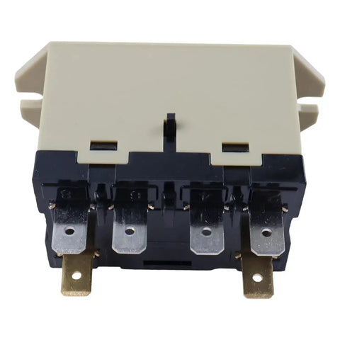 Enclosed Power Relay G7L-2A-TUBJ-CB DPST-NO with Test Button for 200-240VAC, quick-connect terminals, flame-resistant housing
