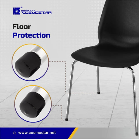 Cosmostar 1 Inch Round Rubber Hole Plugs End Caps For Metal Tubing Fences And Furniture Legs Durable Black Floor Protection