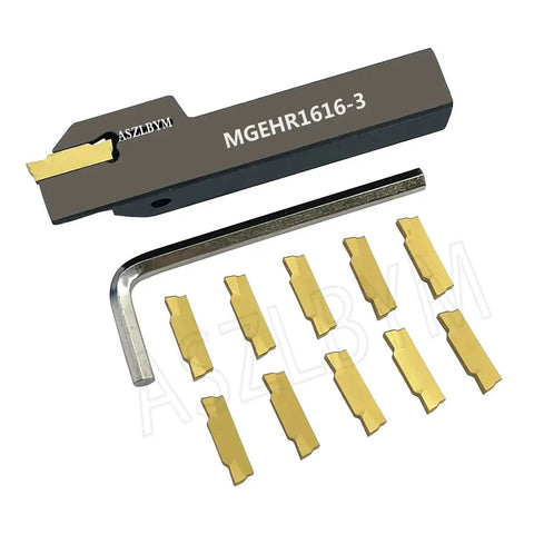 Pro Grade Lathe Grooving Tool Holder Kit With 11 MGMN300 M Carbide Inserts 16mm Shank MGEHR1616 3 Indexable Tools