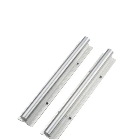 Front view of 12mm Rod Linear Rail Guide Kit with SBR12UU Ball Bearing Blocks, Fully Supported CNC Linear Motion System, 950mm Guide