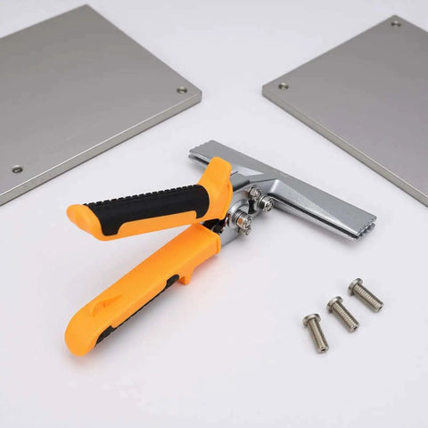 Six Inch Straight Jaw Sheet Metal Seamer Hand Tool For Bending And Flattening Metal HVAC Duct Work with orange handles