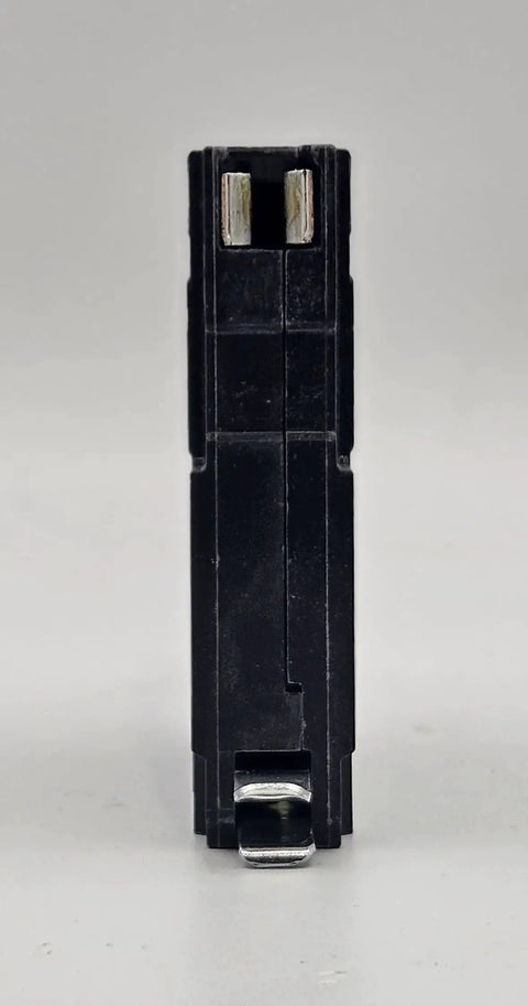 Side view of QO120 20 Amp Circuit Breaker Pack Ten Units 1 Pole 120 Volt UL Listed 10kA AIR Plug In Standard Type No Fuss Install