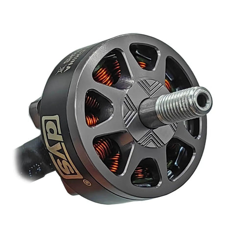 Close-up of the Beefy Torque 2207 1750KV Brushless FPV Drone Motors Set For 5 Inch Quadcopters, showing front design and steel shaft.