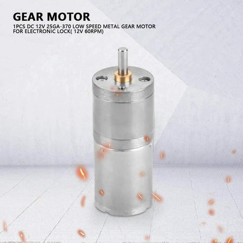 12V DC Gear Motor With Encoder 60RPM 25mm Diameter Precision Metal Gearbox Low Noise High Torque For Electronic Locks DIY