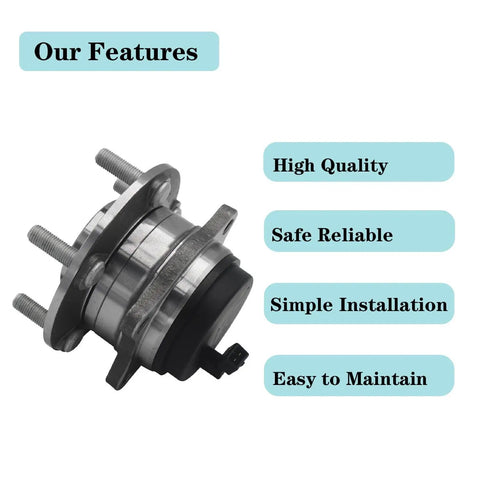 Rear Wheel Bearing And Hub Assembly For Hyundai Santa Fe 2007 To 2020 Veracruz 2007 To 2012 And Kia Sorento 2011 To 2015 5 Lug FWD Replacement