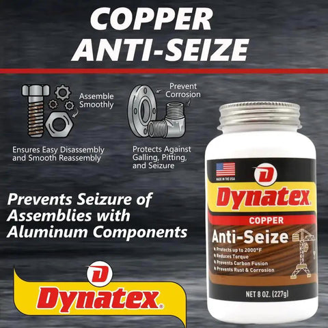 Copper Anti Seize Paste 8 Oz Can Heavy Duty Lubricant For Threads And Fasteners Protects Against Extreme Heat Pressure Steam Water Prevents Galling Seizing And Corrosion Two Pack product label and features