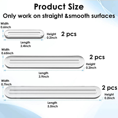Clear Wall Protectors 6 Pack For Furniture Fridge Door Stopper With Strong Adhesive Backing Bumper Guards showing size details
