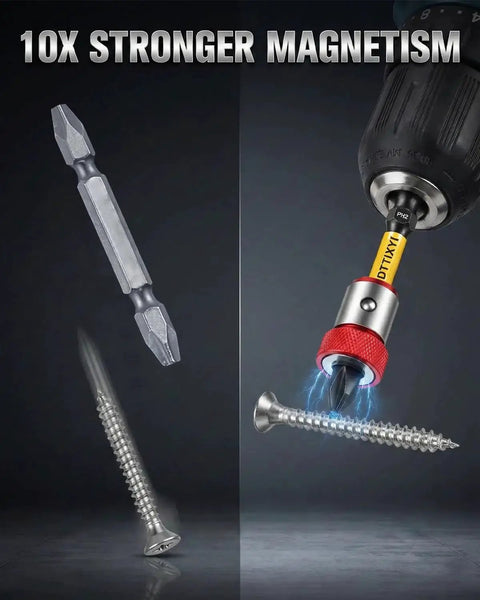 6 Piece Magnetic Screwdriver Head Ring Set For Drill And Impact Driver, S2 Steel Double Ended PH1 PH2 PH3 Bits, magnetized screw