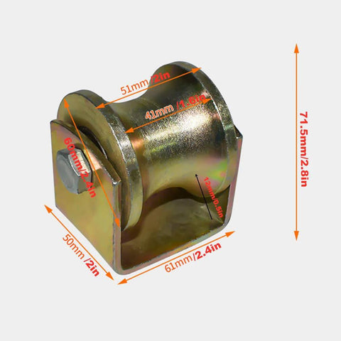 Heavy Duty U Type Groove Wheel Gate Roller With Bracket For Sliding Barn Doors, 45 Steel Track Wheel With Double Bearings visible