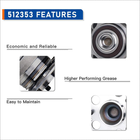 Features of Direct-Fit Rear Wheel Bearing And Hub Assembly For 2009-2014 Acura TSX And 2008-2012 Honda Accord With 5-Lug ABS