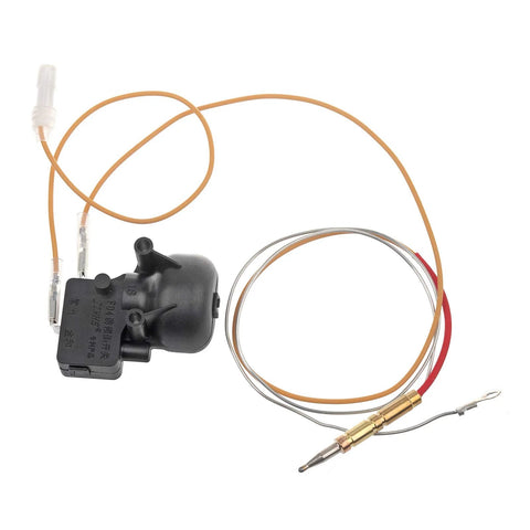 Timsec 2-pack propane heater thermocouple safety assembly kit with dump switch, orange tubing, metal probe.
