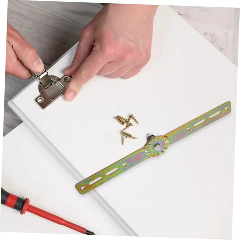Person assembling heavy duty adjustable sofa hinge with automatic reset function for folding sofas beds cupboards and recliners