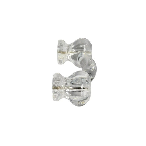 Side view of Elegance Glass Collection Clear Glass Drawer Pull For Cabinets And Furniture, modern decorative hardware
