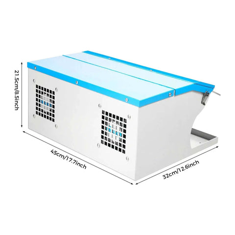 Side view of Top Notch 500W Jewelry Bench Polisher With Dust Collector And Work Light Freestanding Benchtop Buffing Machine