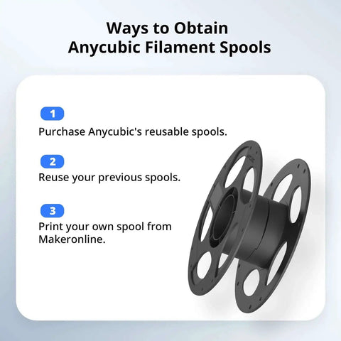 Ways to obtain Anycubic filament spools with steps and black spool image