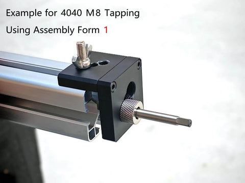 Aluminum Extrusion Drill Guide and Tap Jig 2 in 1 Access Hole for 20 30 40 Series European Standard Aluminum Profiles with M8 Tap Bit