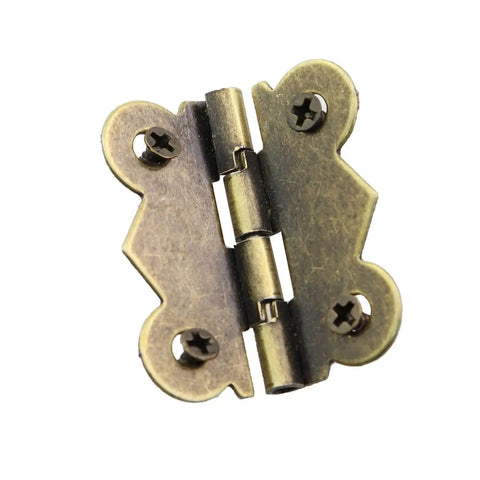 Butterfly Hinge Set 30 Pieces 30x25mm Bronze Iron Vintage Style Hardware For Jewelry Boxes Small Cabinets And Drawers With Screws