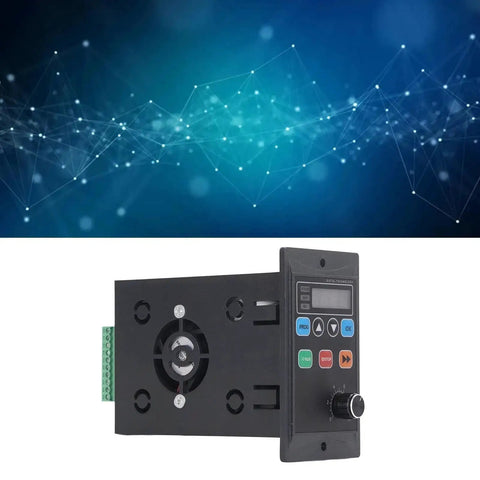 90W VFD Inverter For AC Motors 176 To 264V 7A Single To Three Phase Converter with LED Display and Speed Control Dial