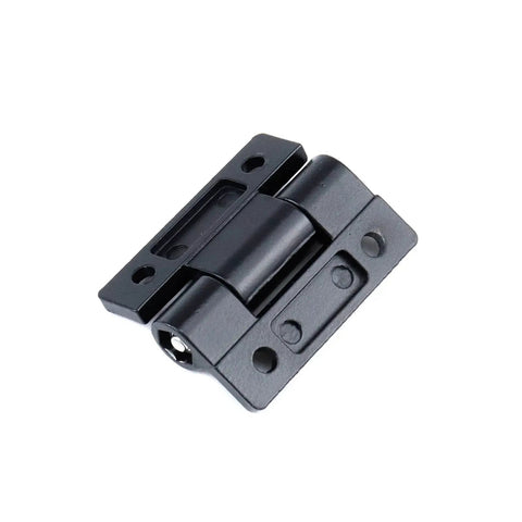 Adjustable Torque Position Control Hinges 4 Pack Black Zinc Alloy Damping Hinges With Countersunk Holes For Furniture Equipment And Instruments 0.3 To 1.2 NM Stop At Any Angle 45 By 35 Mm Screws Included
