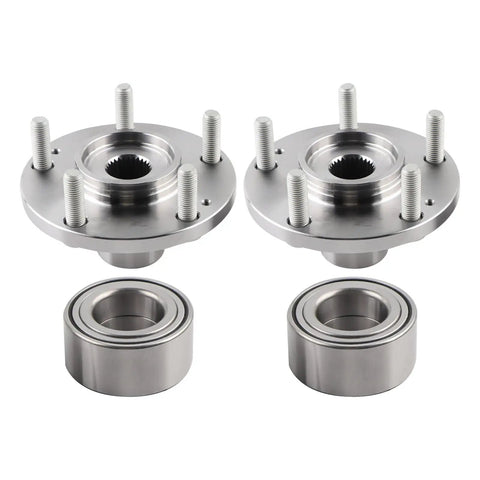 2 X Front Wheel Hub Bearing Assembly For 2006-2014 Hyundai Sonata 4-Cylinder Excludes 2.0L Turbo, 2011-2014 Tucson, 2003-2005 XG350, 2011-2014 Kia Sportage, 2007-2010 Kia Rondo, 2006-2013 Kia Optima Replacement 510034 930603, showing two hub assemblies and bearings
