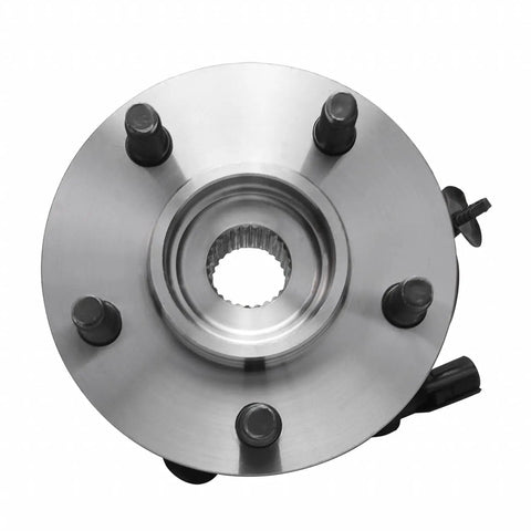 Front view of Front Wheel Bearing Hub Assembly With ABS For 4x4 Ford Ranger 2003 Through 2009 And Explorer Lineup 1995 Through 2001