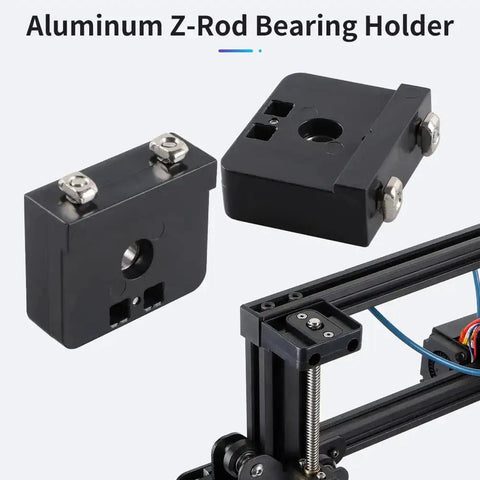Aluminum Z-Rod Bearing Holder in Ender 3 Dual Z Axis Upgrade Kit with lead screw, enhancing print stability for Ender 3 Pro and V2.
