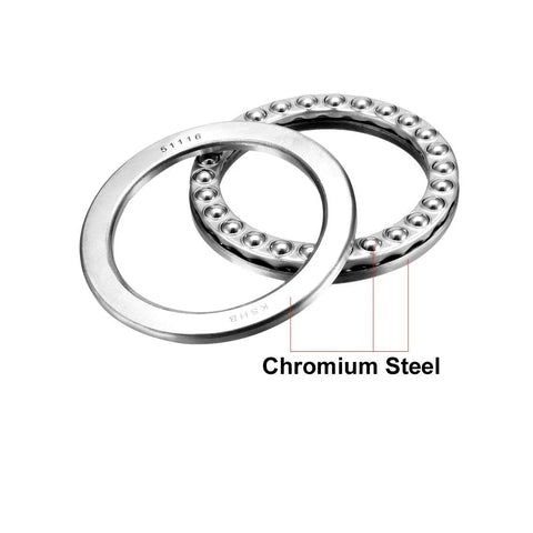 uxcell 51116 thrust ball bearing, chrome steel, 80x105x19 mm, single-row