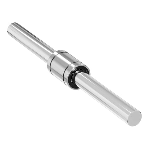 4 Pack LM16UU Linear Ball Bearings For CNC And 3D Printers With 16mm Bore, 28mm OD, 37mm Length, Double Side Rubber Seal shown on shaft