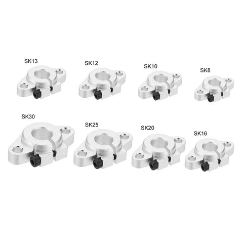 Aluminum Linear Rail Clamp Guide Support For 25mm Shaft 2 Pack SHF25 Built Tough Corrosion Resistant Shaft Guide assorted sizes