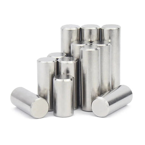 Go To Stainless Steel Dowel Pins, Solid Cylindrical With Smooth Finish And Chamfered Ends, Pack Of 5