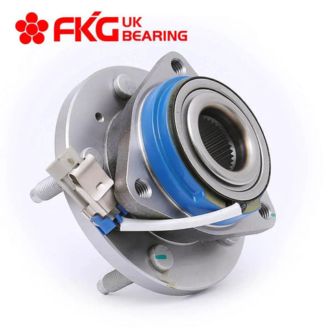 Front Hub Assembly Set of 2 for Impala Allure Aurora Bonneville LeSabre Century Seville 5-Lug with ABS, Sealed Ball Bearing, side view