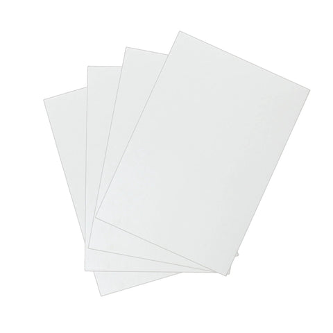 Four white ceramic fiber gasket sheets, 7x10 inches, 1/8 inch thick, high-temperature insulating material