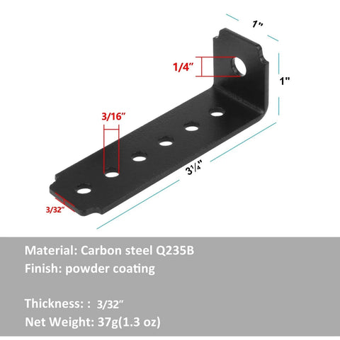 Heavy Duty 14 Gauge Three And A Quarter Inch Corner Braces For Wood 90 Degree L Shaped Mounting Brackets Black 20 Pack