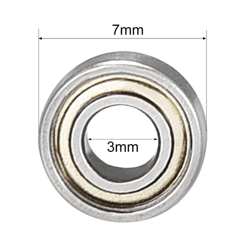 uxcell 683ZZ ball bearing, 3mm bore x 7mm outer diameter, double shielded carbon steel