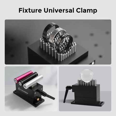 Flexible Fixture Clamp For CNC Laser Marking Machines Universal Tooling Fixture Claw 30x79MM SUS Stainless Steel 6MM Pin 21MM Stroke Anodized Aluminum Shell Heavy Duty 70 Pound Load Capacity Model T Clamp 01